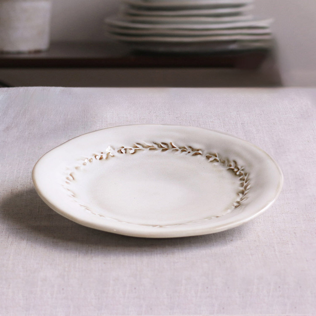 Valentina Salad Plate Dusty White
