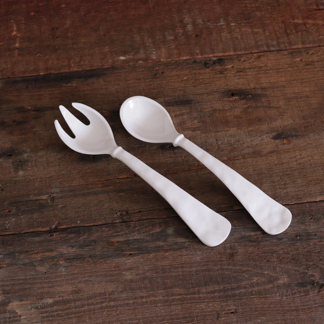 VIDA Havana Large Salad Servers (White)