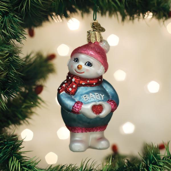 Expectant Snow Lady Ornament