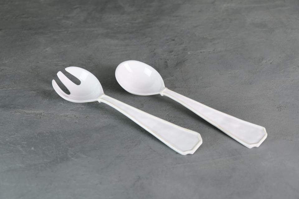 Vida Charleston Large Salad Servers (White)