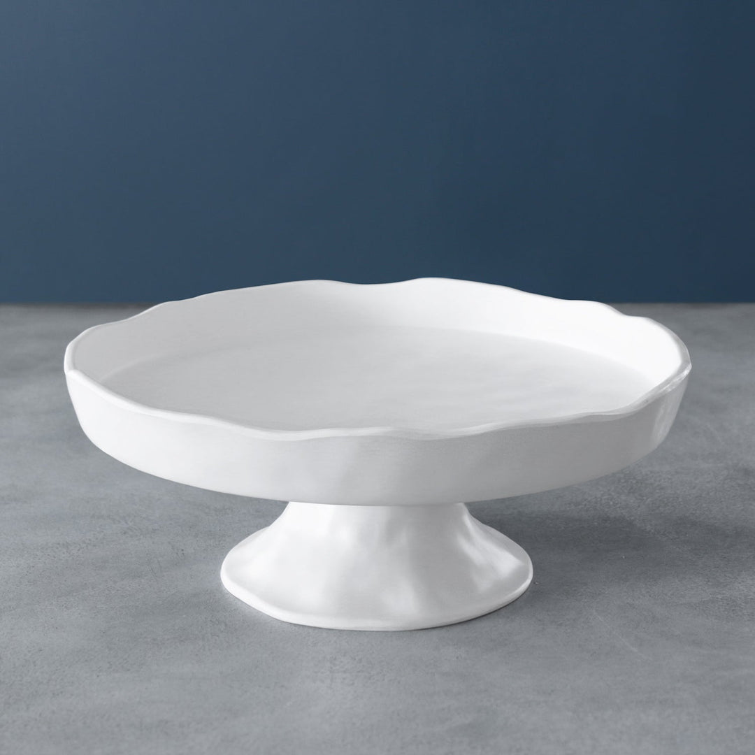 Vida Nube Round Pedestal Cake Plate (White)