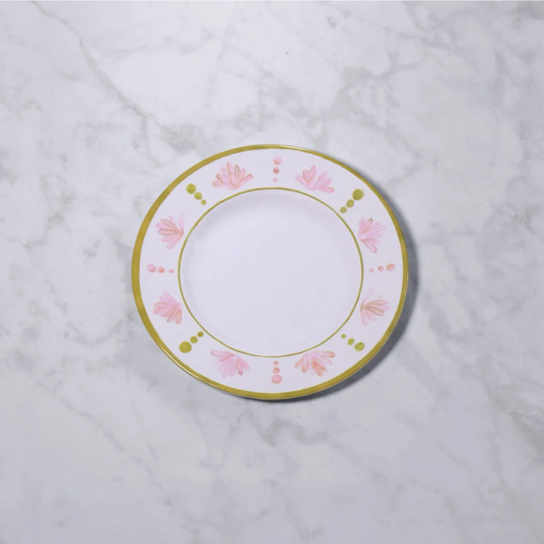Vida Athena Dinner Plate 11" Set of 4 (Pink and Green)