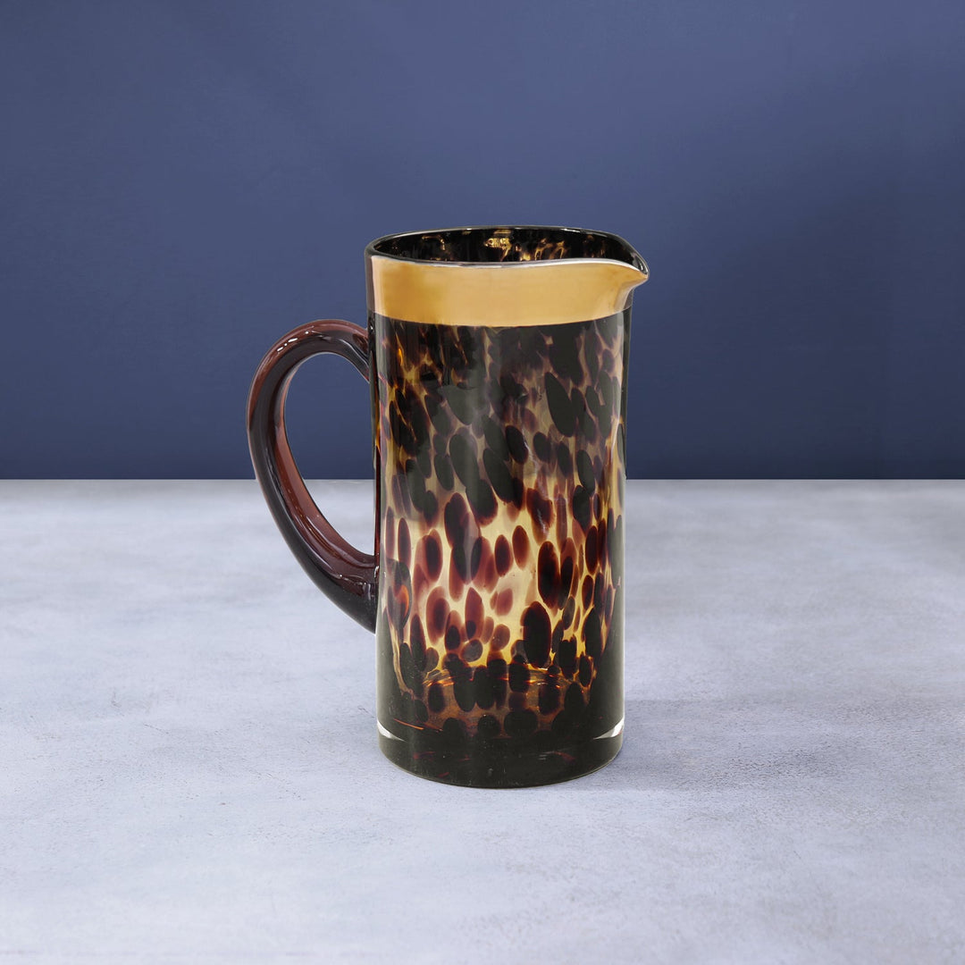 Glass Tortoise and Gold Pitcher