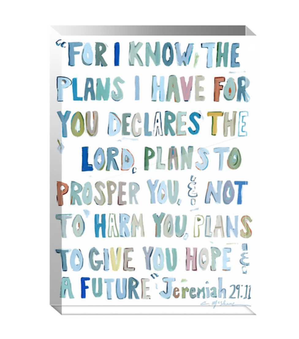 "Jeremiah" acrylic shelfie