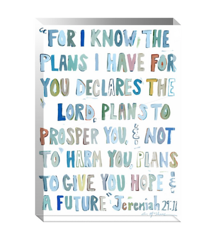 "Jeremiah" acrylic shelfie