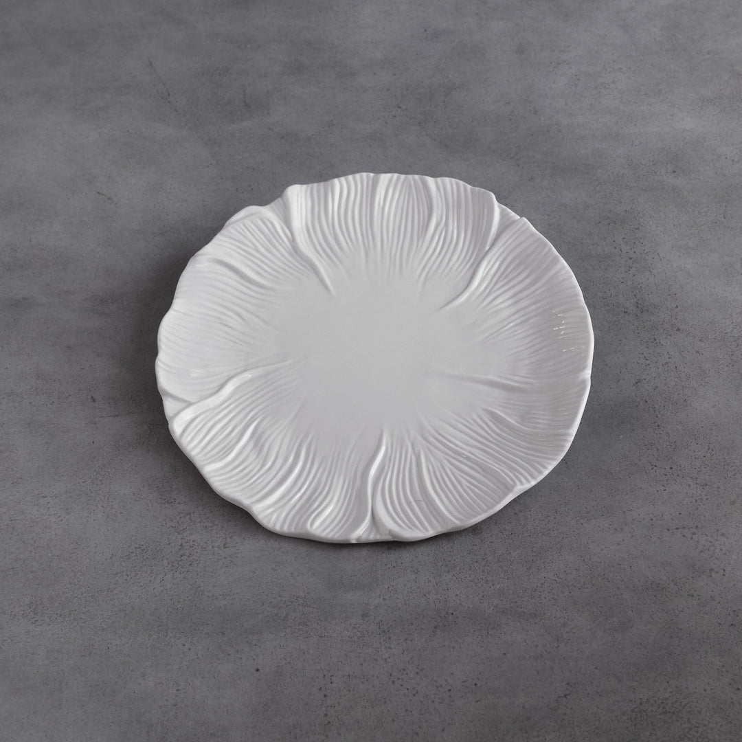 Vida Lettuce  11" Dinner Plate Set of 4 (White)