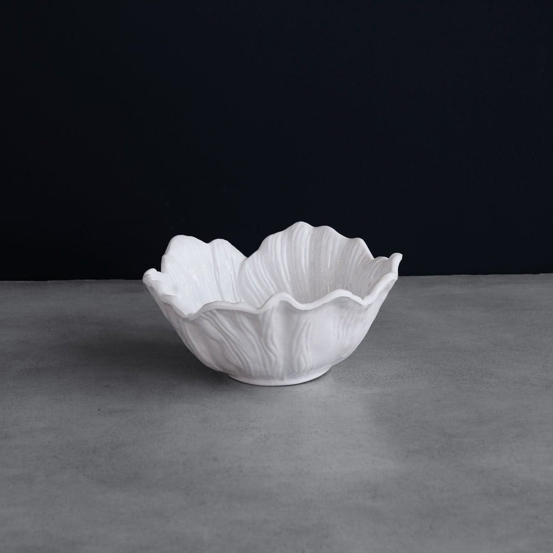 Vida Lettuce Cereal Bowl Set of 4 (White)