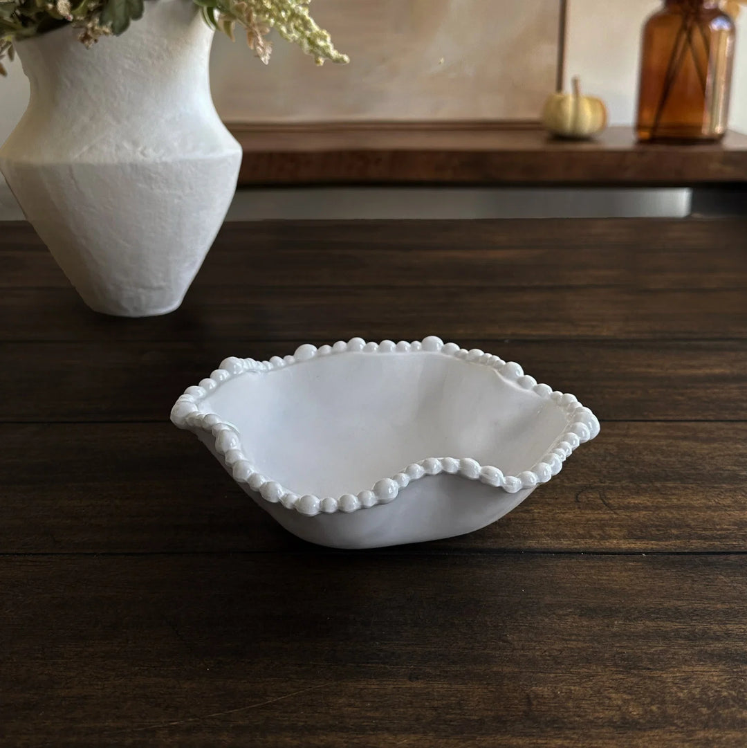 Vida Alegria Mini Wavy Bowl (White)