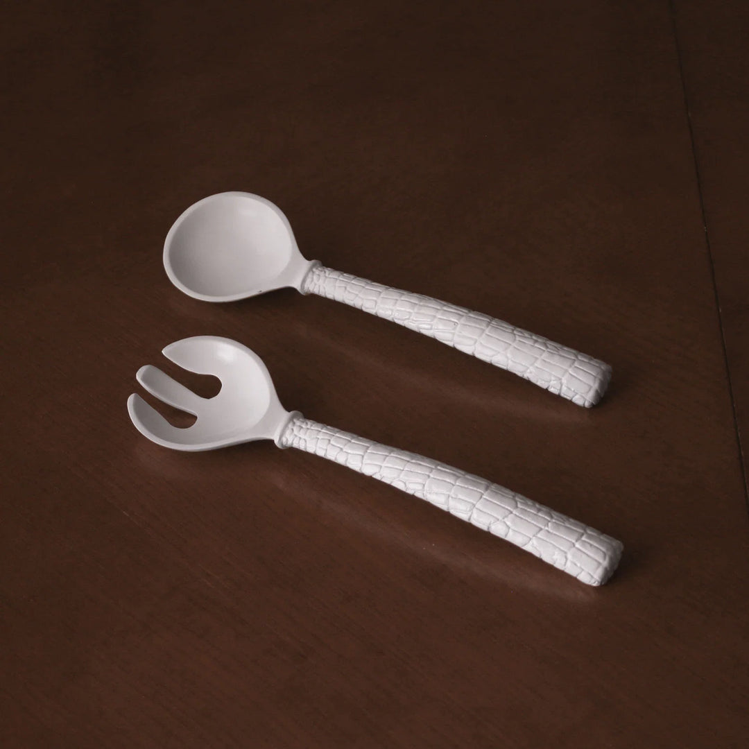 Vida Croc Salad Servers (White)