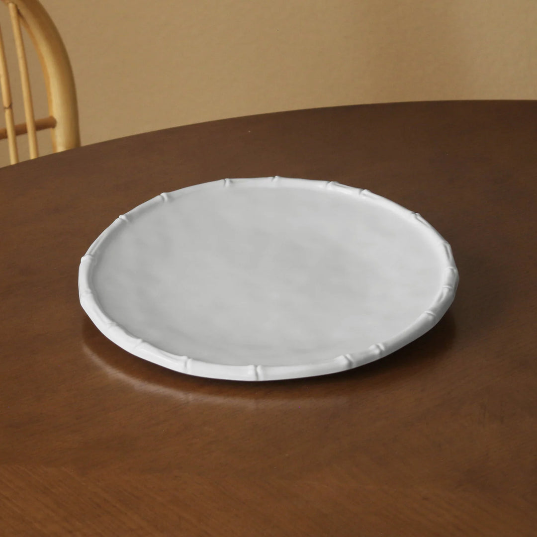 Vida Bamboo 11" Dinner Plate Set Of 4 (White)