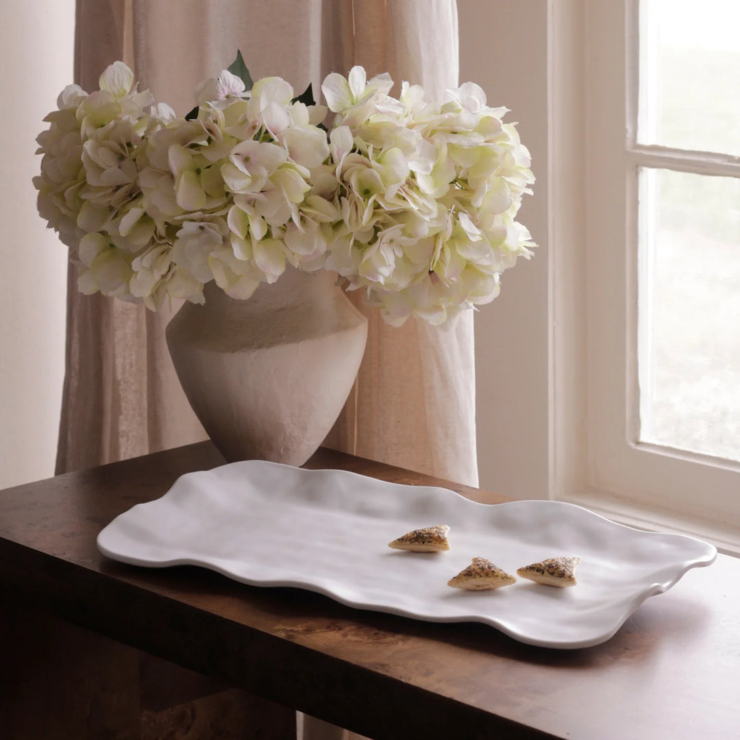 Vida Nube Long Rectangle Tray (White)