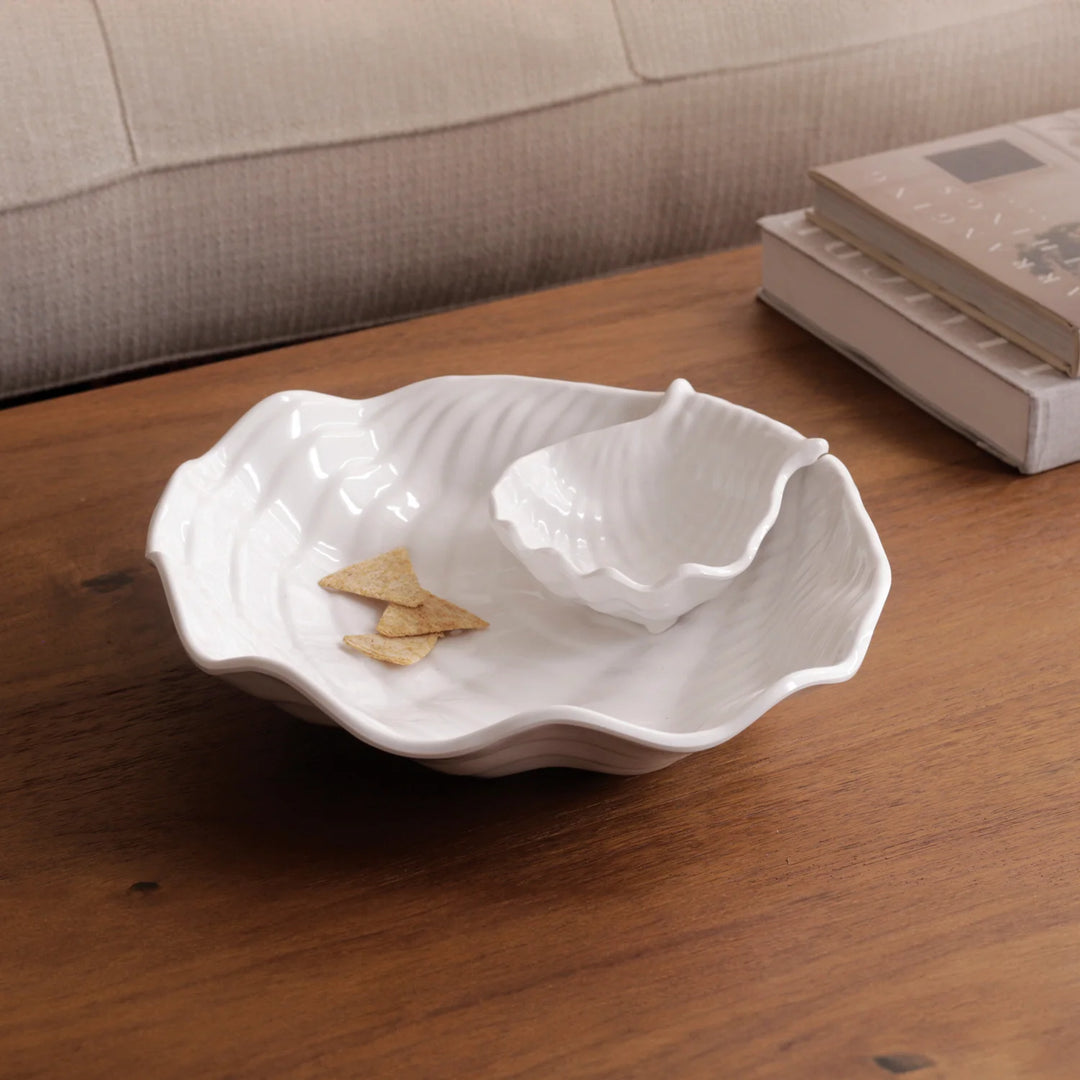Vida Ocean Shell Chip & Dip (White)