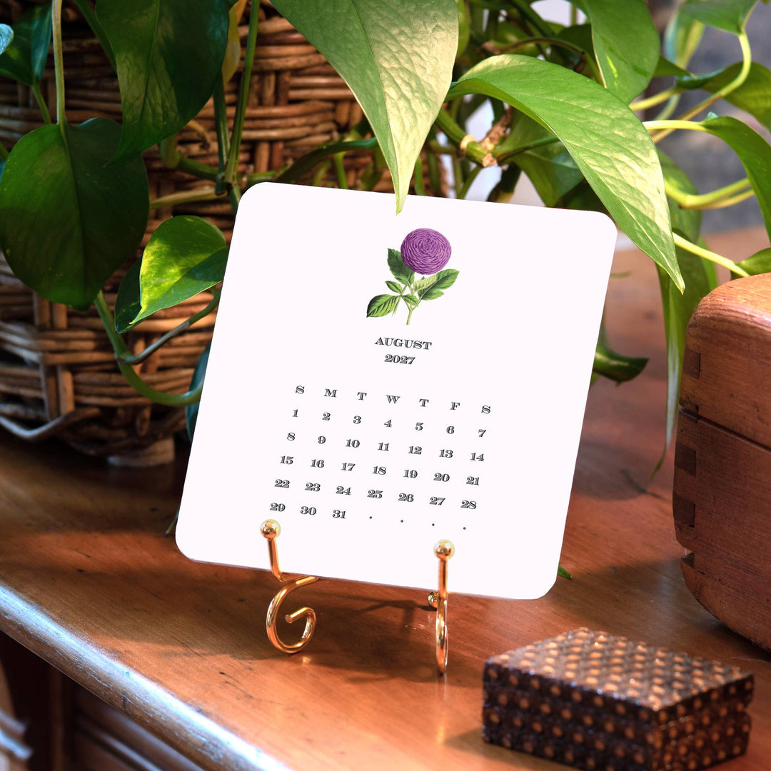 2027 Floral Calendar with Easel