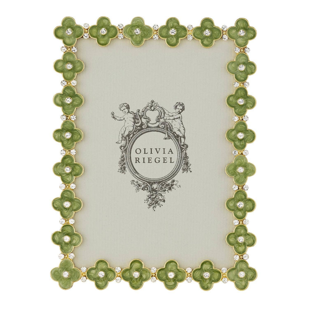 Celadon Enamel 5x7 Clover Frame