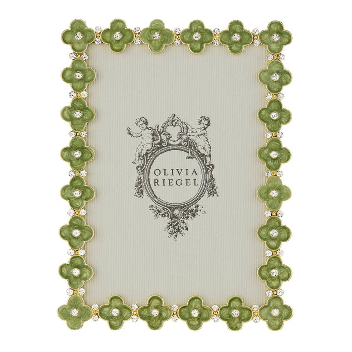Celadon Enamel 5x7 Clover Frame