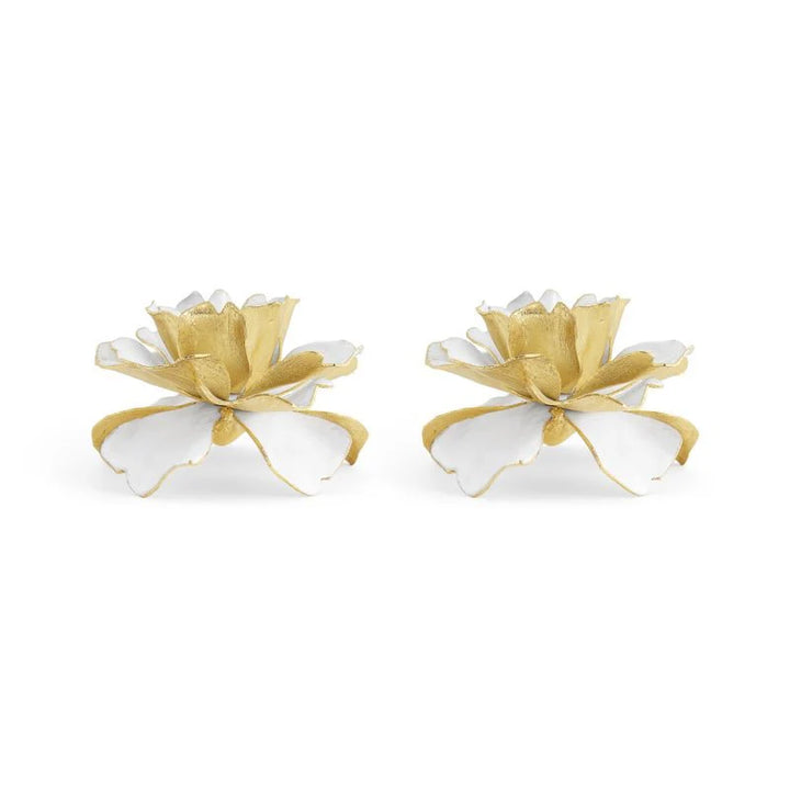 Gardenia Candleholders S/2