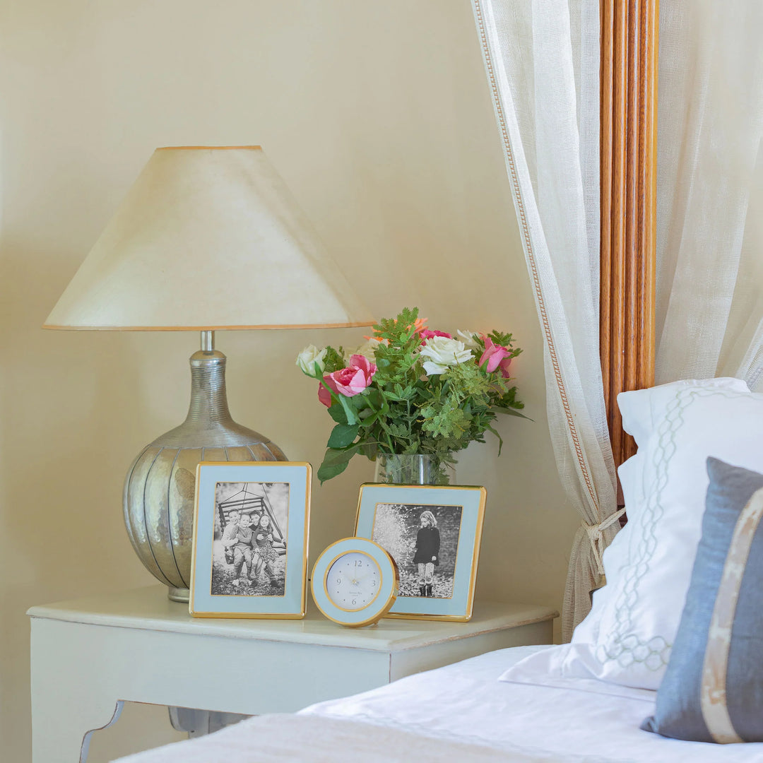 Enamel & Gold Curve Frame