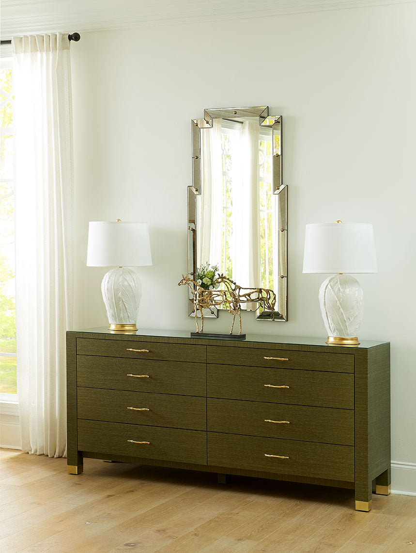 Tobacco Leaf Lamp - Pair