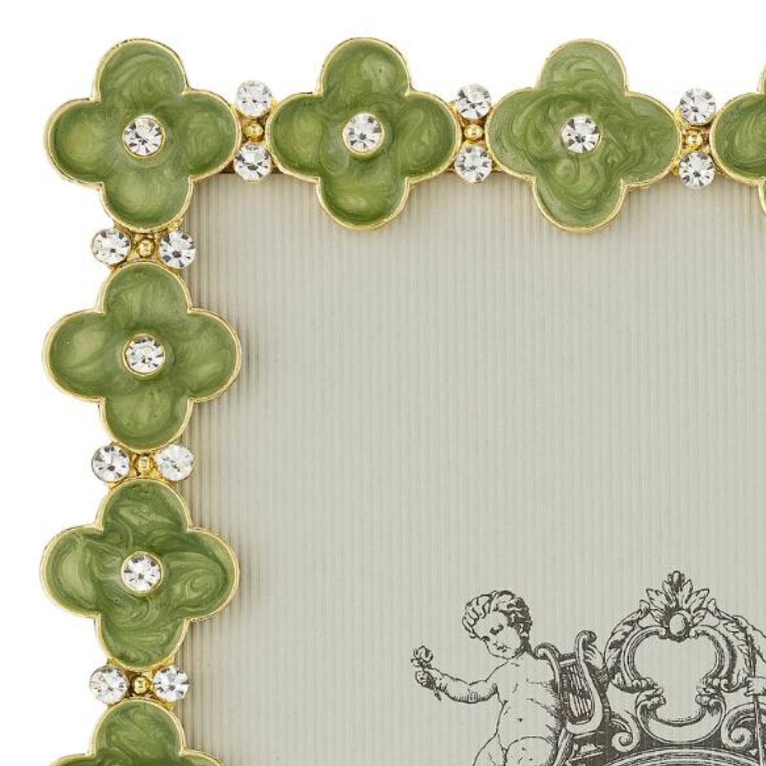 Celadon Enamel 5x7 Clover Frame