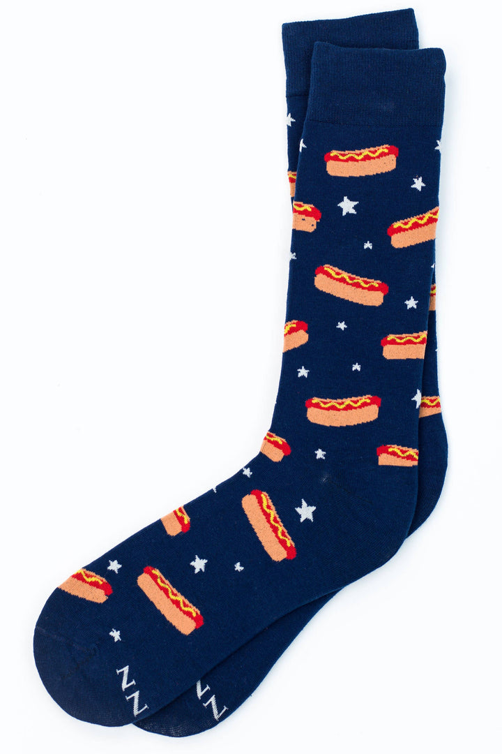 Hot Dog Dreams Carded Cotton Sock by Alynn