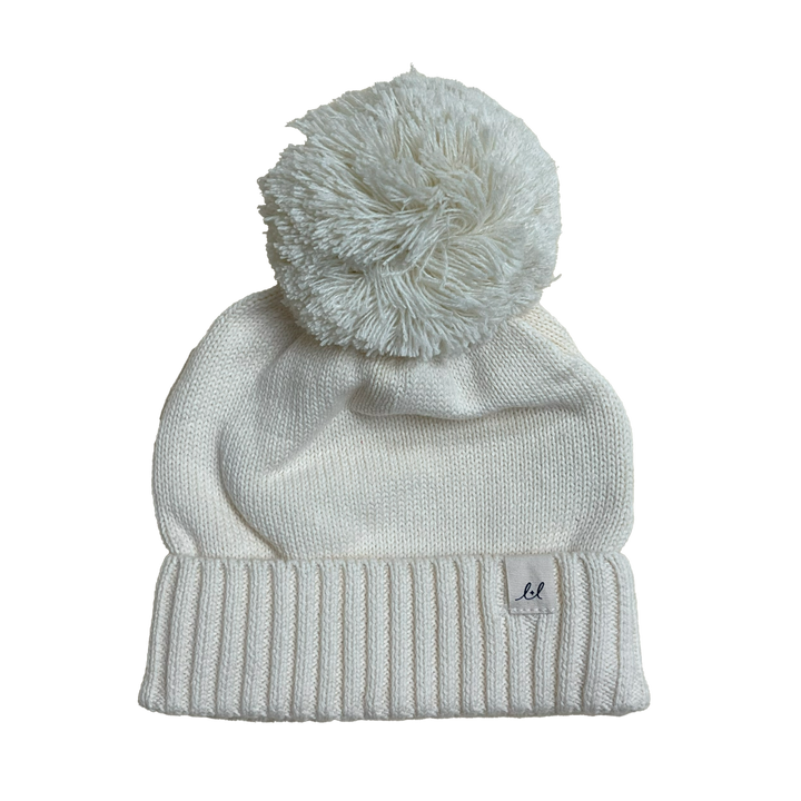 Luna + Luca Pom Beanie - Cream
