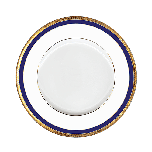 Symphonie Gold & Blue Large Dinner Plate