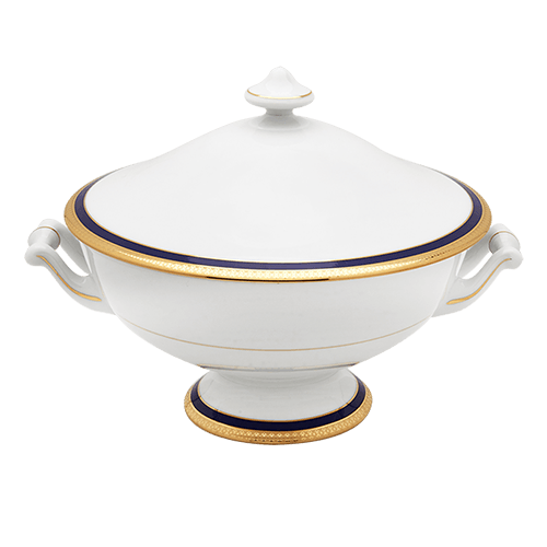 Symphonie Gold & Blue Soup Tureen