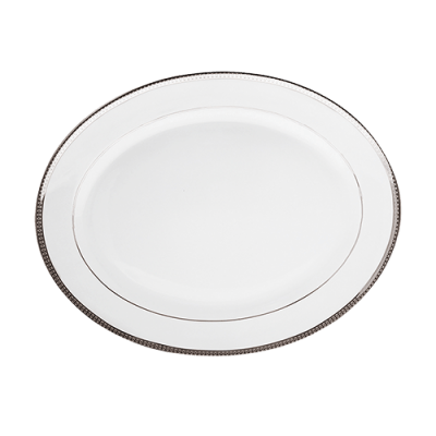 Symphonie Platinum Oval Dish