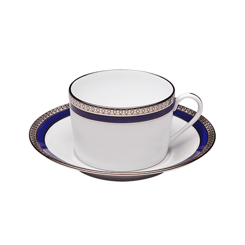 Symphonie Platinum & Blue Teacup & Saucer