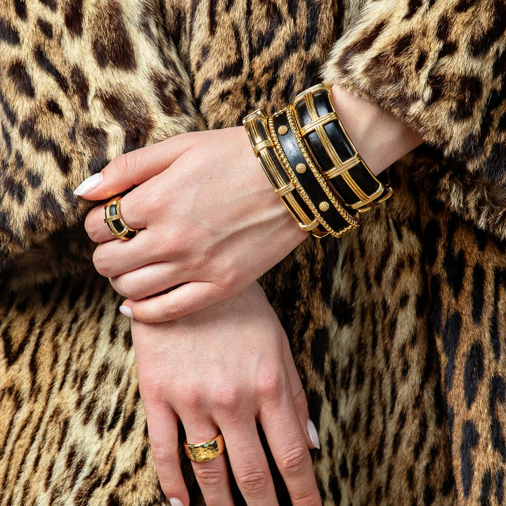 Ebony Gaia Petite Hinged Bangle S/M