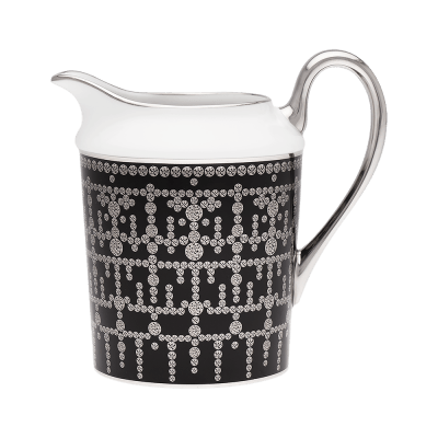 Tiara Black & Platinum Creamer
