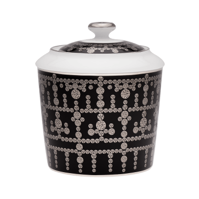 Tiara Black & Platinum Sugar Box