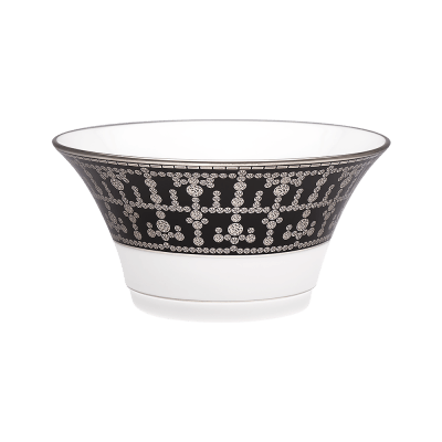 Tiara Black & Platinum Cereal Bowl