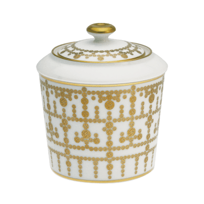 Tiara White & Gold Sugar Box
