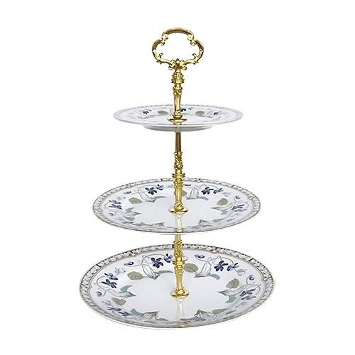 Imperatrice Eugenie 3 Tier Cake Plate