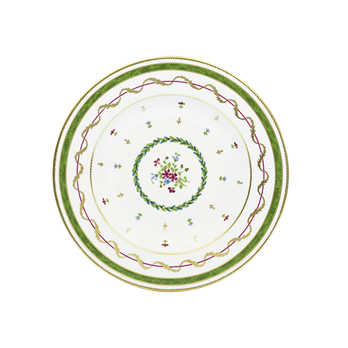 Vieux Paris Vert Rim Soup Plate