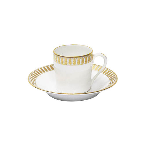 Plumes Gold Espresso Cup & Saucer