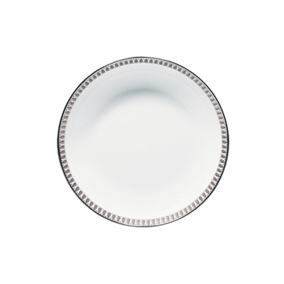 Plumes Platinum Rimless Soup Plate