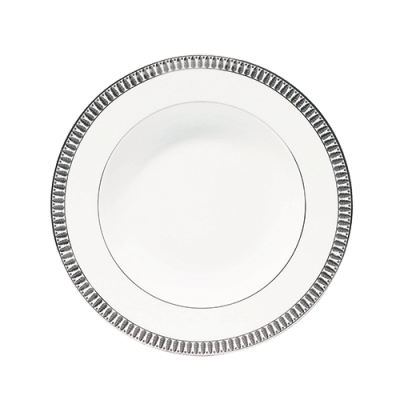 Plumes Platinum Rim Soup Plate