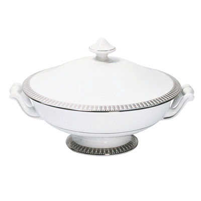 Plumes Platinum Covered Vegetable Dish