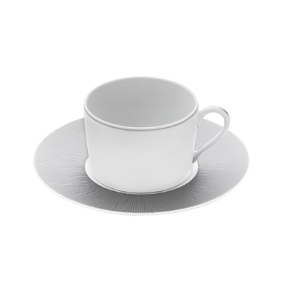 Infini - Light Grey Teacup & Saucer