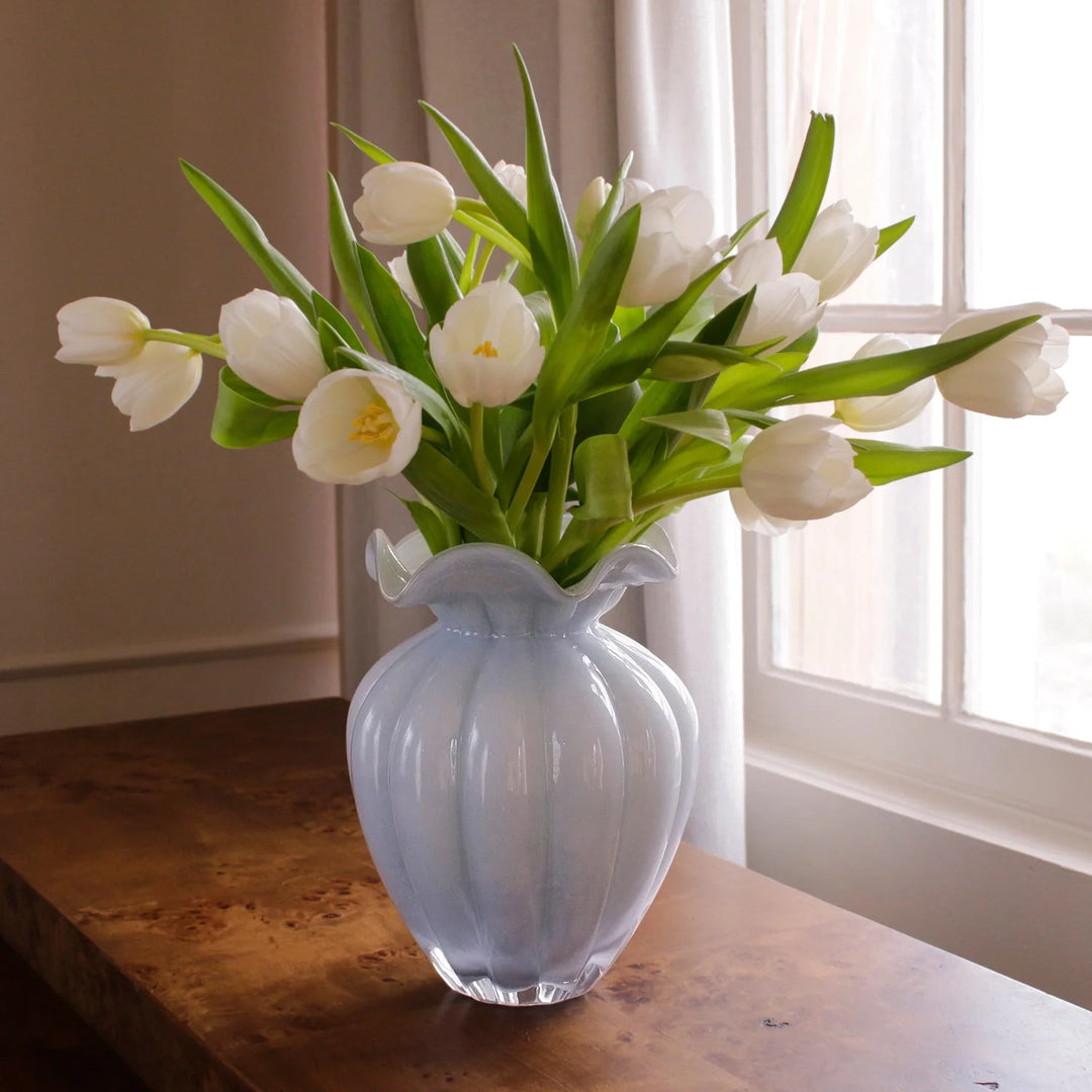 GLASS Vento Large Vase (Periwinkle)