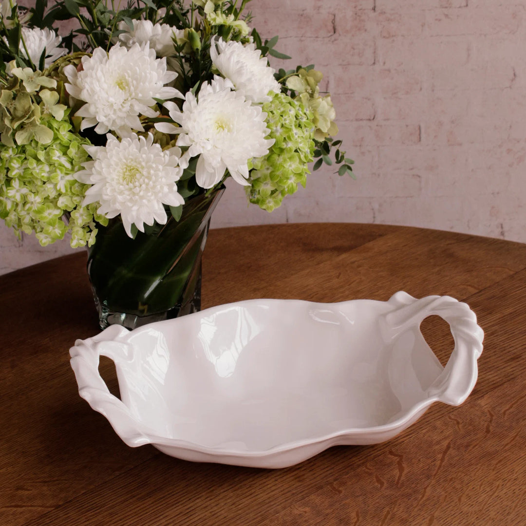 VIDA  Sasha Medium Bowl with Handles (White)