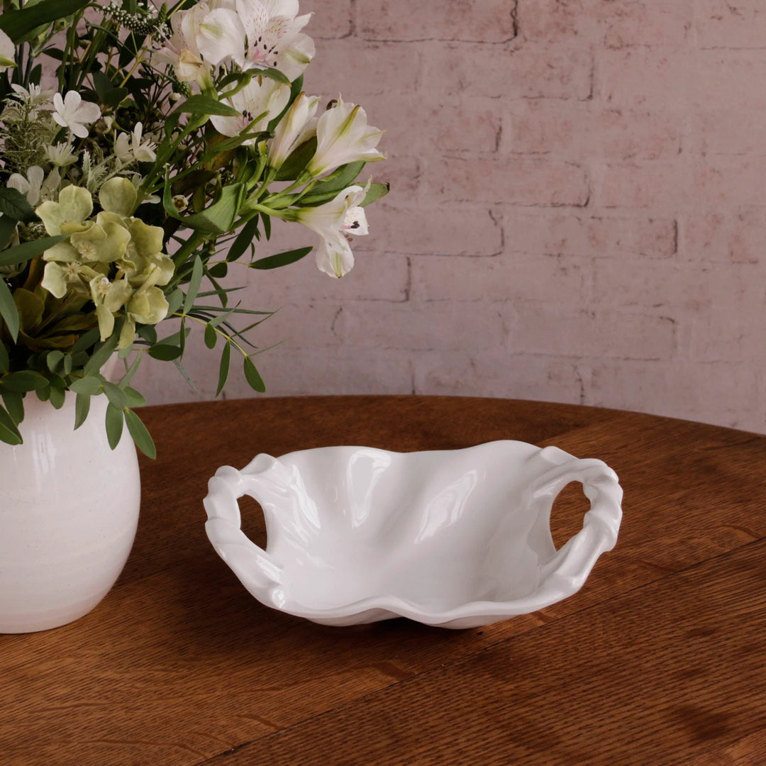 VIDA  Sasha Small Bowl with Handles (White)