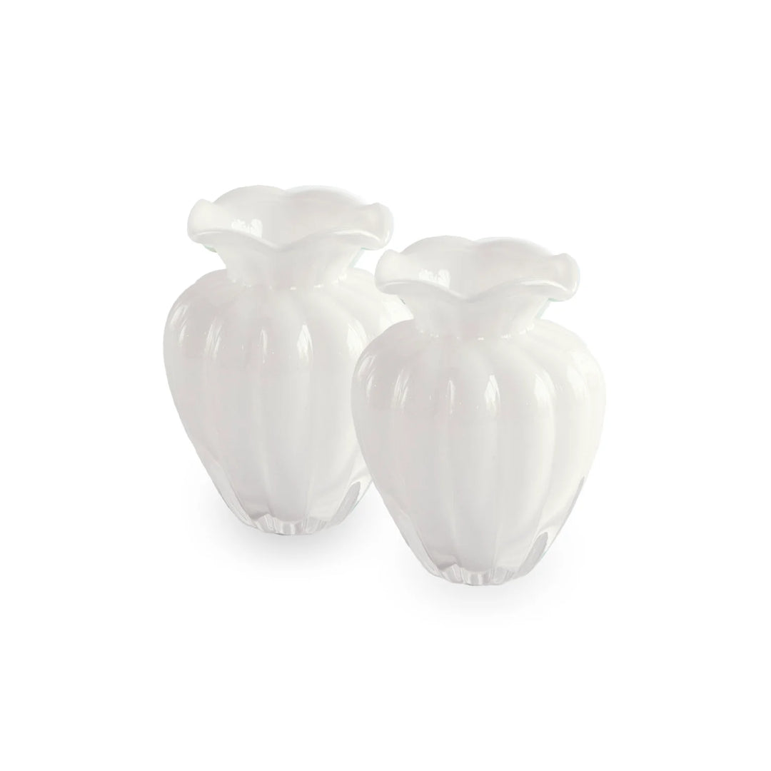 GLASS Vento Small Vase Set of 2 (Cream)