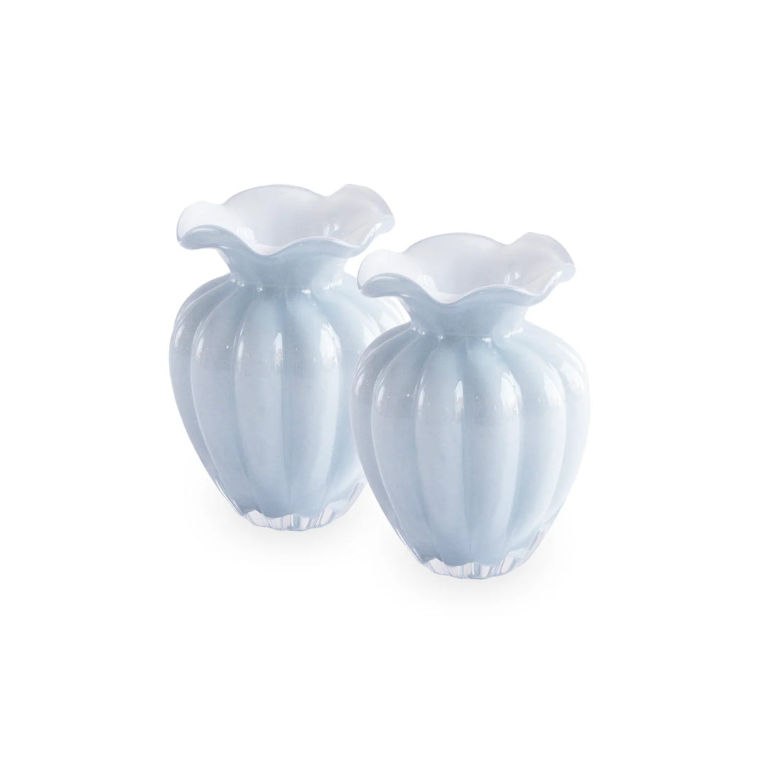 GLASS Vento Small Vase Set of 2 (Periwinkle)
