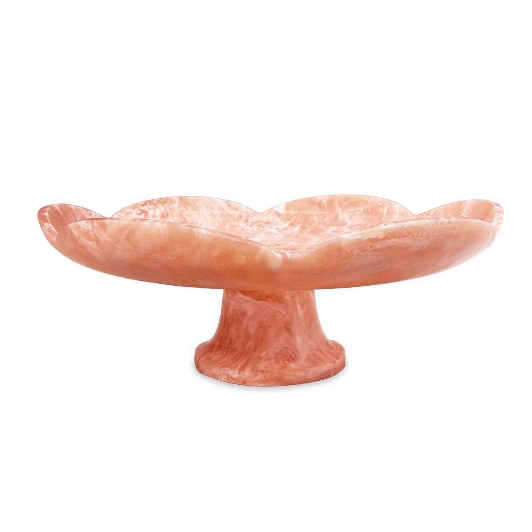Resin Amelia Pedestal Cake Plate (Peach)