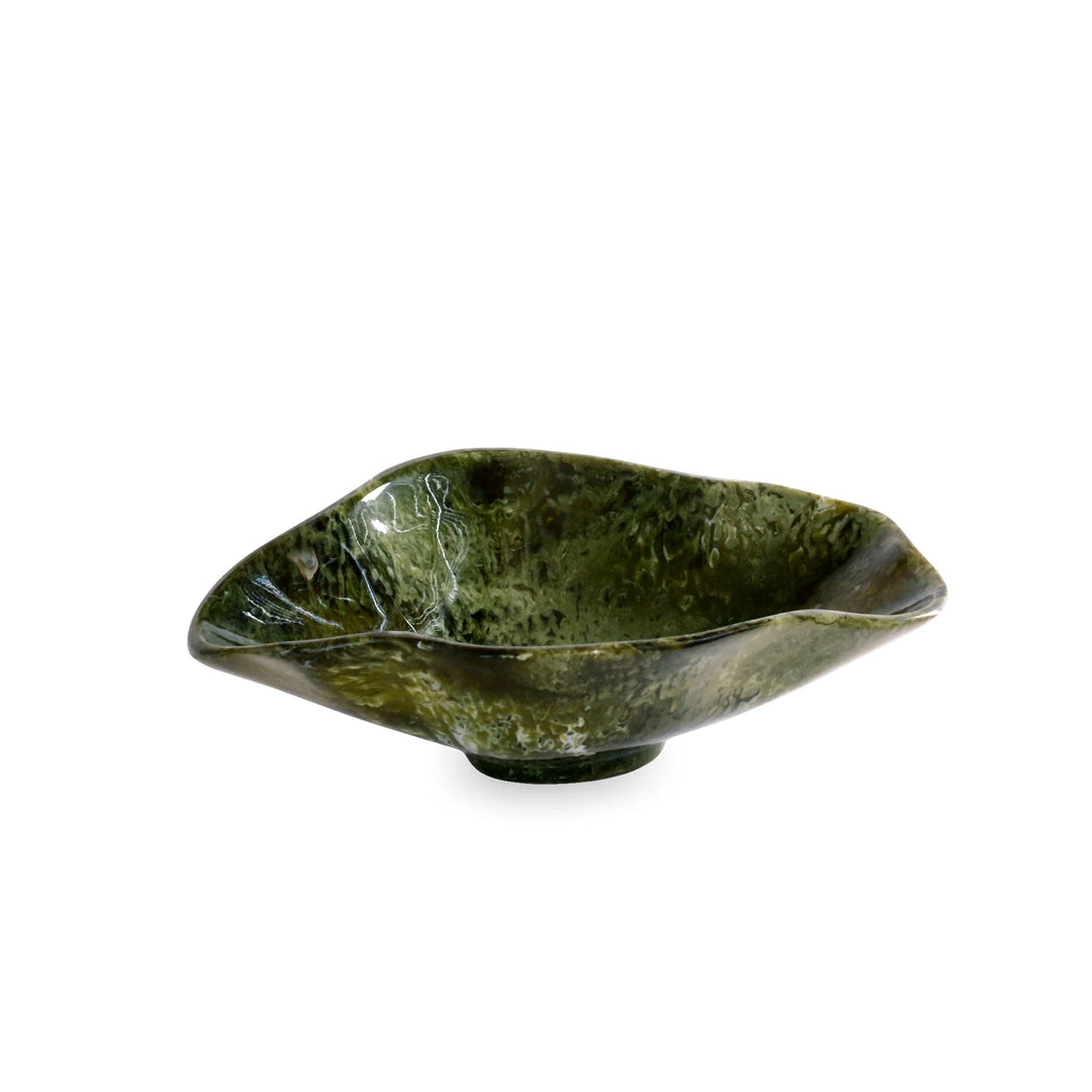 RESIN Malachite Small Oval Bowl (Green)