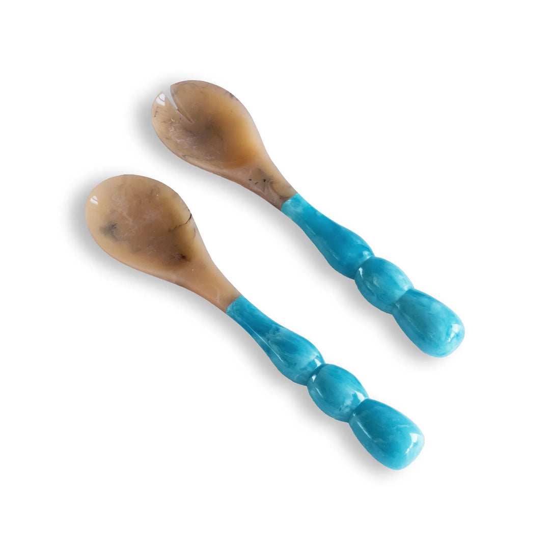 Resin Rio Bubble Salad Servers (Turquoise)
