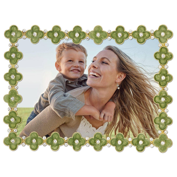 Celadon Enamel 5x7 Clover Frame